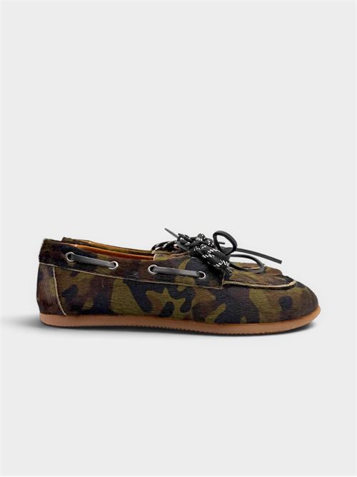 Mocassino vela camouflage nero IL LACCIO | 5120CAVALLINOCAMOUFLAGE/NERO